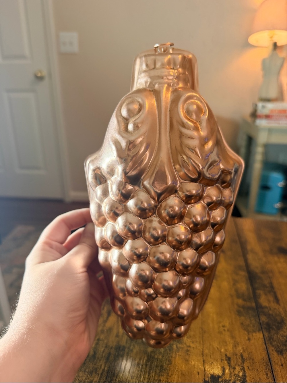 Decorative Metallic Grape Cluster Accent Mold - Copper